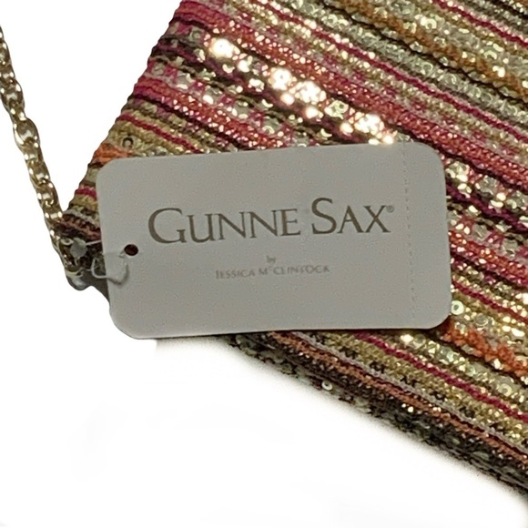 Gunne Sax Clutch Jessica McClintock Convertible Nora Shoulder Bag Multi Pink - Picture 4 of 16